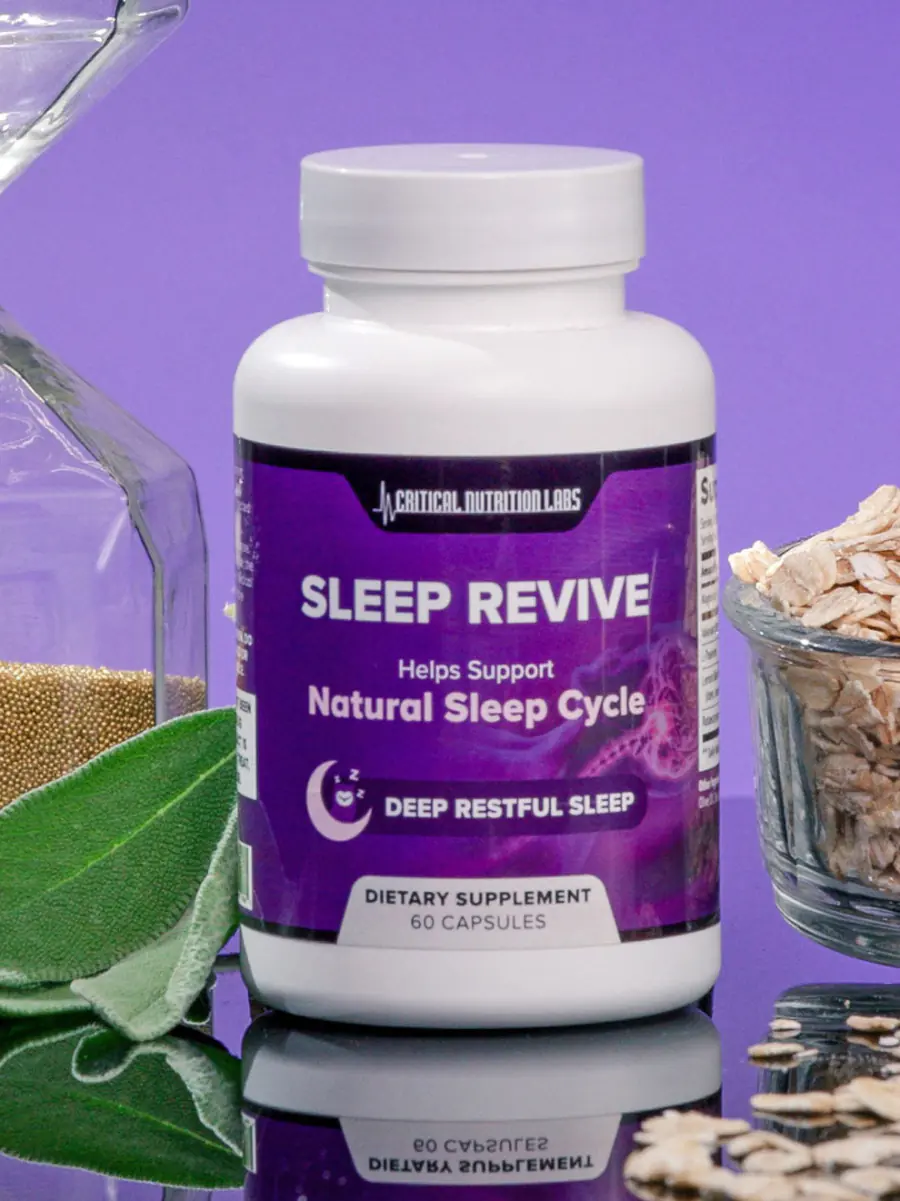 Sleep Revive melatonin-free sleep supplement bottle