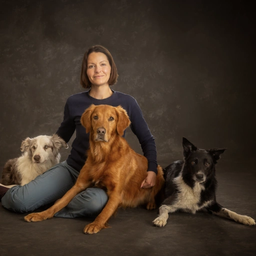 Steffi Trott, head trainer of SpiritDog Training, with her dog
